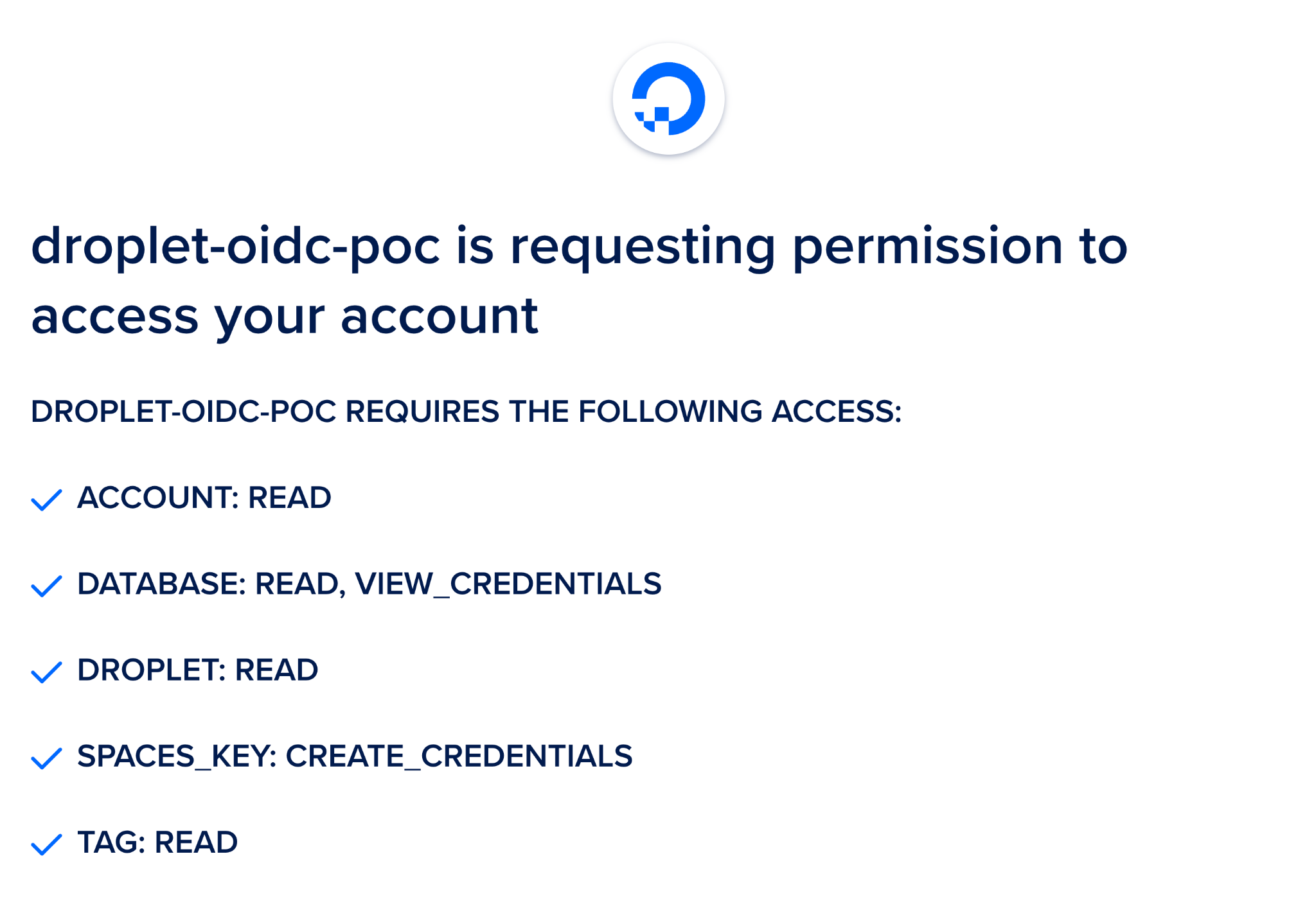 OAuth Application Scopes Requested