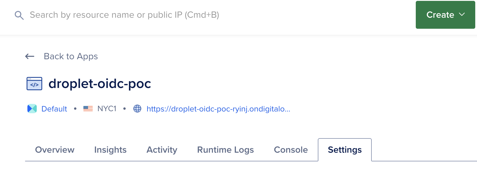 Deployed Application FQDN